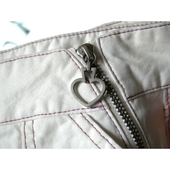 NWT Kate Spade Denim Zip Flare Pants White 25 - Picture 8 of 11